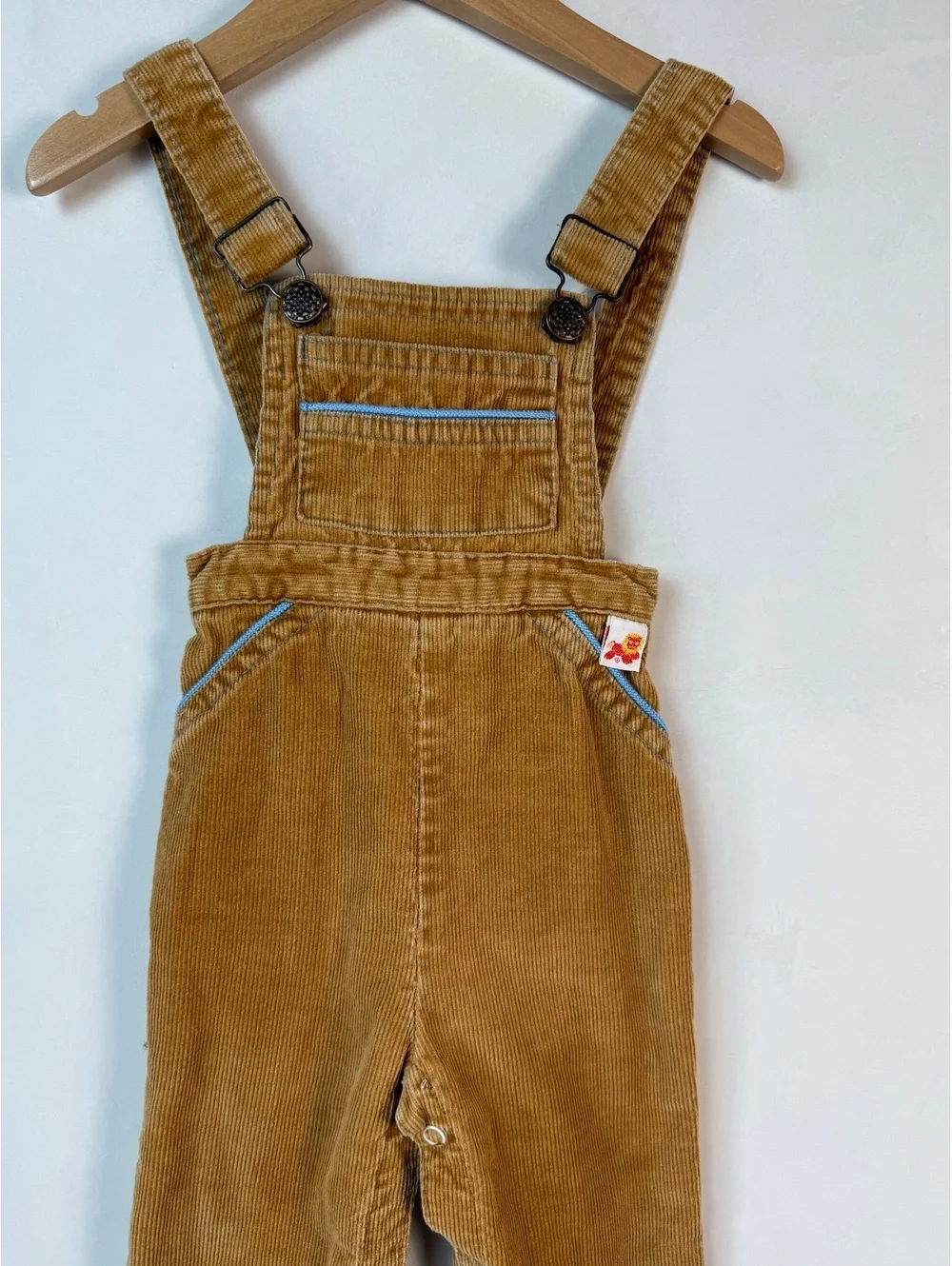 Vintage Mustard Toddler Brown Corduroy Overalls